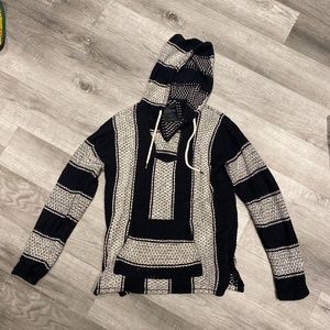 Black and white mayan boho hoodie
